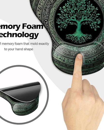 Ergonomic Mouse Pad with Wrist Support,Mouse Pad with Wrist Rest and Coaster Set,Office Supplies Non-Slip Mouse Pads for Desk, Non-Slip Comfortable,Rug