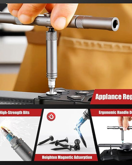24 In 1 DIY Screwdriver Set Magnetic, 2025 New Multi Bit Screwdriver Sets Portable, Precision Screwdriver Kit Durable, Toolbox Screwdriver Set Suitable for Home Repair (1)