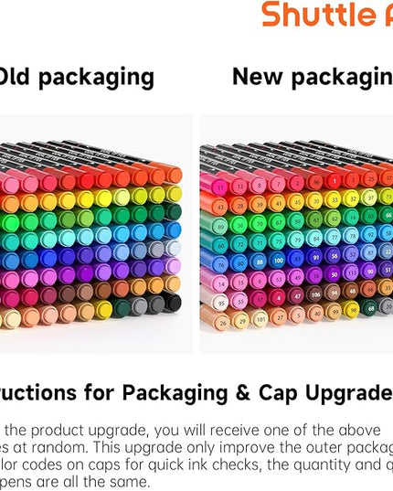 Shuttle Art Dual Tip Brush Pens, 96 Colours Fine and Brush Tip Markers Set with Pen Holder & 1 Colouring Book, Felt Tip Colouring Pens for Adults and Children Colouring Calligraphy Journal Doodling