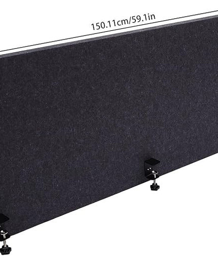 Polyester Desk Dividers, Soundproof Room Divider Office Furniture Partitions, Privacy Desk Panel with Clamps & Screwdriver, Stand Up Freestanding Desk Privacy Panel for Office Classroom(59.1" x23.8")