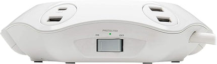 Tripp Lite Conference Surge Protector, 4 NEMA 5-15R Outlets, USB-C & 3 USB-A Ports, Micro-USB, 8 ft. Cord (TLP48USBCUFO)
