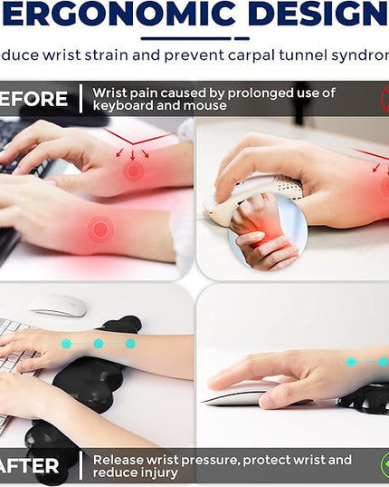 Gel Cloud Keyboard & Mouse Wrist Rest Set - Cloud Keyboard Wrist Rest Pad & Mouse Support for Office Gaming Pad Computer Laptop Ergonomic Comfortable Pain Relief- Cloud Pad Set