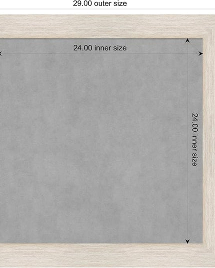 Amanti Art White Framed Magnetic Board 29x29 Medium Vision Board for use with Magnets, 100% Metal Sheet to Display Items as Office Decor or for Home Organization in mudroom, Kitchen or Kids Room