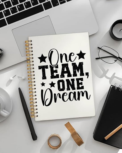 LIANHW Team Gifts Notebook, Gifts for Team Members at Work, Office Notebooks for Note Taking, Work Journal for Women Men Coworkers, One Team One Dream Journals for Writing, 5.5x8.3 Inch
