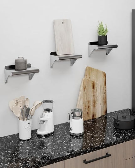 AmGood 6 in. x 10 in. Stainless Steel Wall Mount Shelf. Commercial/Home. Kitchen, Restaurant, Garage, Laundry, Utility Room. NSF