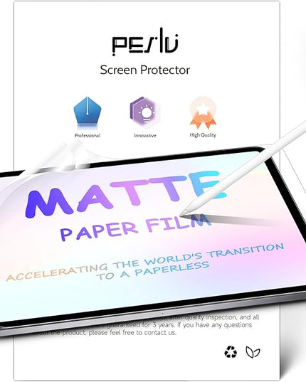 2 Pack Like Paper Screen Protector for iPad Pro 12.9 inch (2022/2021/2020/2018), Matte Anti Glare PET Film/Blue Light Filter Eye Protection Cover/Drawing & Writing Feel Like on Paper