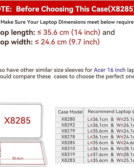 Smatree Hard EVA Protective Sleeve Compatible for 16 inch Acer Aspire Vero 16 AV16/Swift X 16/Swift 16 AI/Swift Go 16, for 15.6 inch Acer ConceptD 3/ConceptD 3 Ezel/ConceptD 3 Ezel Pro Case (X8285)