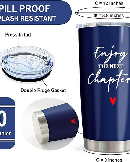 Retirement Gifts for Men Tumbler 20oz, Farewell Gifts for Coworkers, Coworker Leaving Gift for Women/Men, Goodbye/Going Away/New Job/Promotion/New Beginnings Present for Coworkers Friends