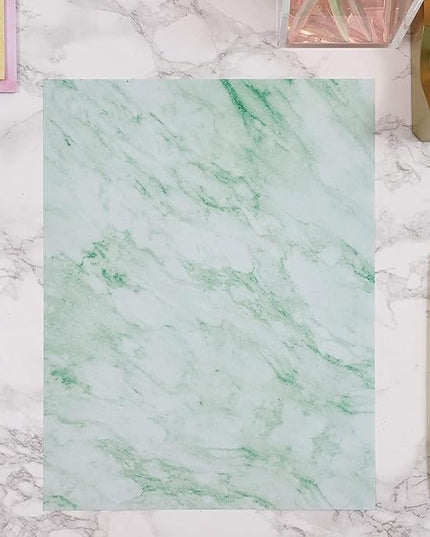 Paper Junkie Marble Printer Paper - 8.5 x 11 In, 96 Sheets, 6 Colors - Decorative Card & Copy Paper for Correspondence - Invitations & Crafts