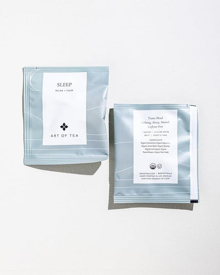 Art of Tea | Organic Sleep Tea (Chamomile Tea with Valerian and Spearmint) | 50 Count | Relaxtion and Sleepy Time tea