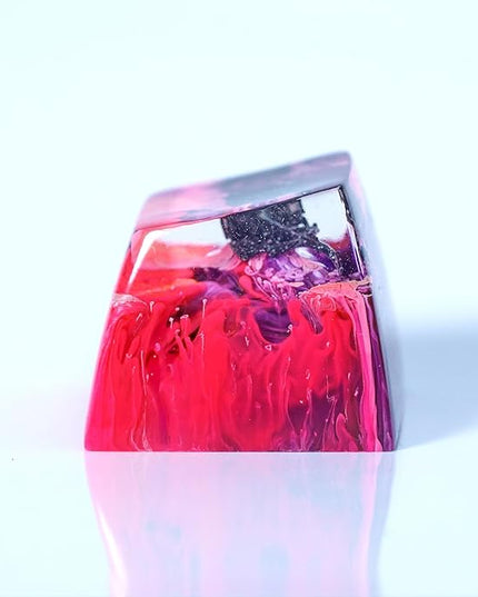 Manta Ray Artisan Keycap Pink Purple Ocean Coral R1 SA Profile Custom Sea Creatures Keycaps 1U ESC Handmade Gaming Resin Key Cap Cherry MX Switch Compatible Mechanical Keyboard Manta Ray Lover Gift