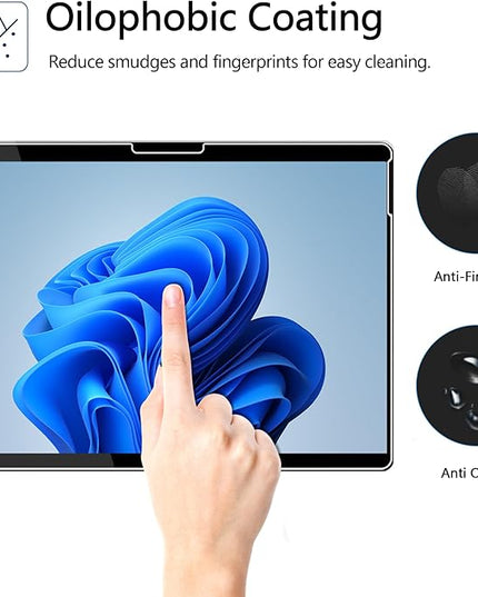 Megoo AmorShield Screen Protector for Surface Pro 12 inch [3X Shatterproof Protection], [9H+ Military Grade], HD Clear Tempered Glass, Anti-Fingerprint, Easy Installation No Bubble, 2 Pack