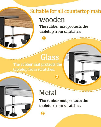 No Drill Under-Desk Cable Management Tray, Desktop Cable Organizer, Fabric Storage Tray, Two Installation Methods, Suitable for Office/Home Use. (13 * 27in)