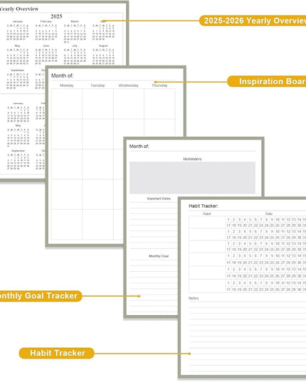 Academic Planner for 2026 or Anytime – 8.5" x 11" Undated Weekly Student Planner For Homeschool, High School, College & Nursing Students, 200 Pages, Green