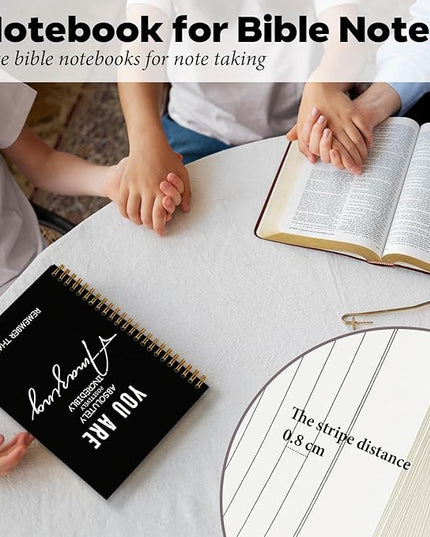 DSHFG Black Notebook Journal Gifts for Women, Journaling Notebooks for Work, Inspirational Notebook Coworkers Employees Team Members Gifts, Black Spiral Notebook, You are Amazing, 5.5x8.3