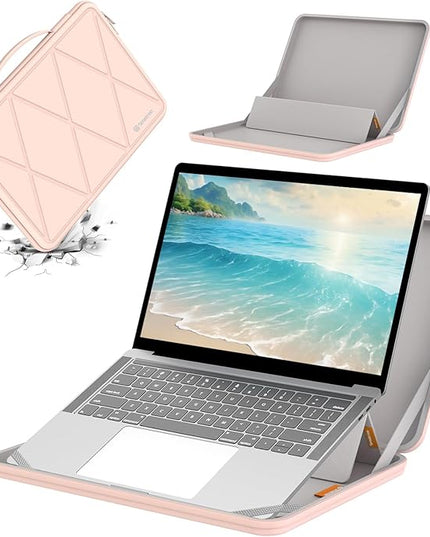 Smatree MS49T Hard EVA Protective Sleeve Case with Stand Compatible for 14 inch HP EliteBook 645/640 G10/G9 Notebook PC, Waterproof and Anti-Shock Laptop Bag, Pink