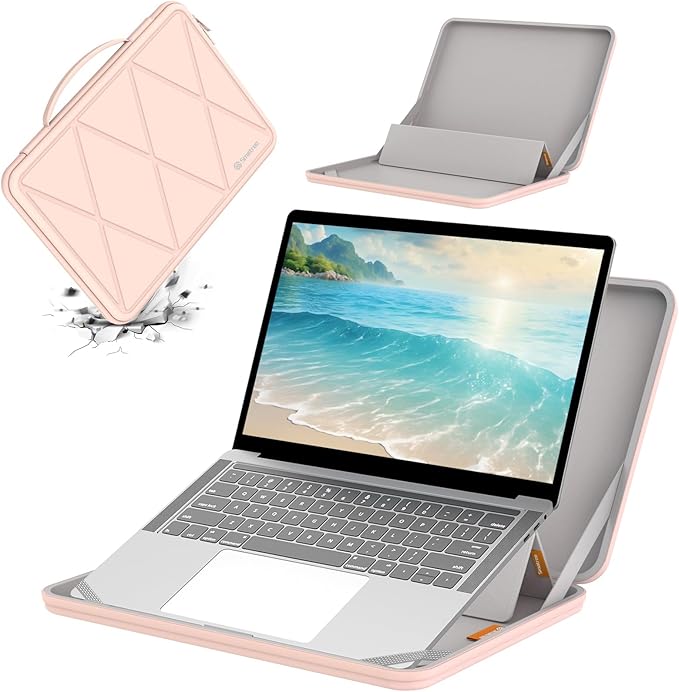Smatree MS52T Hard EVA Protective Sleeve Case with Stand Compatible for 14 inch HP EliteBook 840 G11, for OmniBook 7 AI 14, for OmniBook Ultra Laptop Next Gen AI-PC-14t/Ultra-AI PC 14 Laptop, Pink