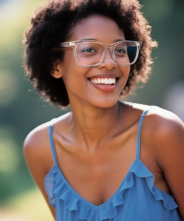 VISOONE Blue Light Blocking Glasses Square with Anti Computer Glare for Gaming Women and Men MONTANA