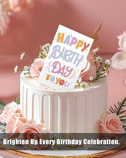 FUHITIM Birthday Cards,25 Pcs Blank Cards with Envelopes & Stickers,25 Design,4x6 Inches Happy Birthday Card,Birthday Card for Kids,Friends,Family and Colleagues