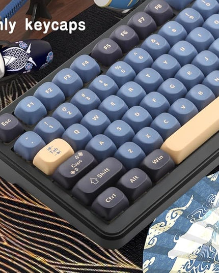 134 Keys MOA PBT Keycaps Set for Cherry Gateron MX Switches Mechanical Keyboard Key Cap (Sword Blue)