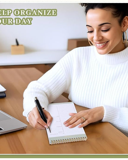 Thboxes 2 Packs To Do List Notepad, Totally 208 Pages To Do List Notebook A5 Undated Daily Planner Notepad with Transparent Cover and Task Checklist Home Office School Supplies, Simple Style
