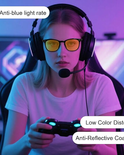 ANDWOOD Blue Light Blocking Glasses Women Men Computer Small Face Clear Bluelight Blocker Eyeglasses Frame