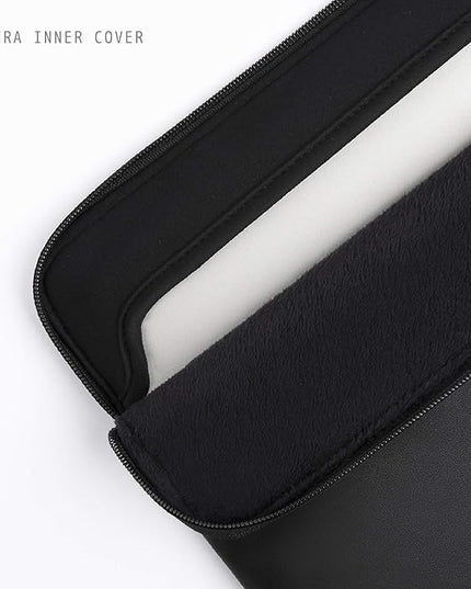 Comfyable Slim Protective Laptop Sleeve Compatible with 13/13.3/14 Inch MacBook Air & MacBook Pro, Mac Travel Case, Laptop Pouch, Slim PU Leather Cover M5/M4/M3/M2/M1 2025-2021, Black