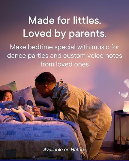 Hatch Rest+ Baby & Kids Sound Machine | 2nd Gen | Child’s Night Light, Alarm Clock, Toddler Sleep Trainer, Time-to-Rise, White Noise, Bedtime Stories, Portable, Backup Battery (with Charging Base)