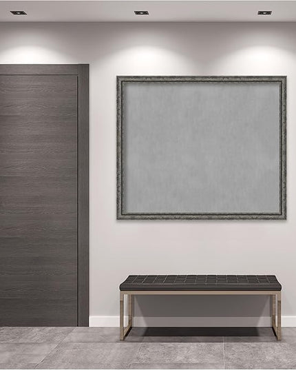 Amanti Art Black Framed Magnetic Board 44x52 Oversize Vision Board for use with Magnets, 100% Metal Sheet to Display Items as Office Decor or for Home Organization in mudroom, Kitchen or Kids Room
