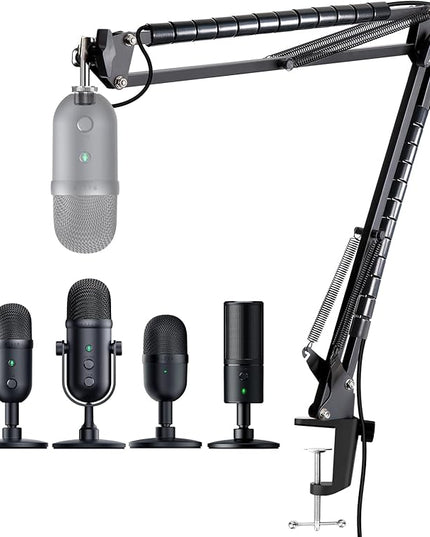 Mic Boom Arm for Razer Seiren V2 X Microphone - Adjustable Mic Arm Compatible with Razer Seiren V2 Pro, Seiren Mini and Seiren X, Mic Stand Great for Streaming, Gaming, Podcast by YOUSHARES