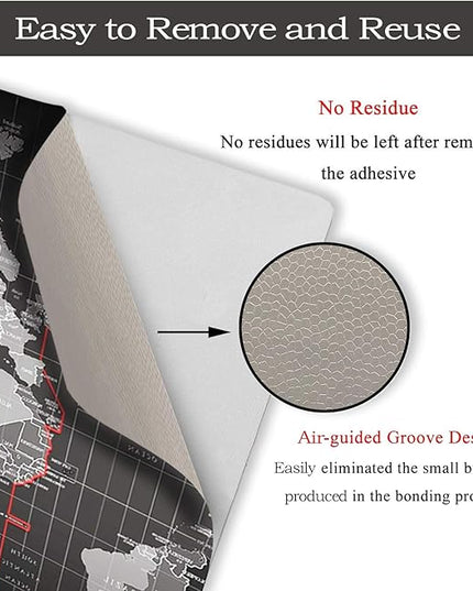 Laptop Skin Sticker Decal,12" 13" 13.3" 14" 15" 15.4" 15.6 inch Laptop Vinyl Skin Sticker Cover Art Protector Notebook PC (2 Wrist Pad Skins Included), Decorative Waterproof Removable,World Map