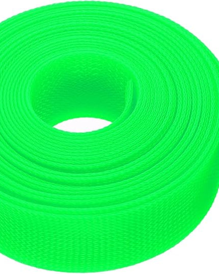 uxcell Expandable Sleeving, 1 1/2-inch 25ft Cable Sleeve, Green