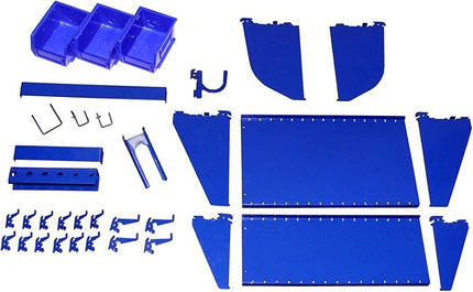 Wall Control Slotted Tool Board Workstation Accessory Kit Pegboard and Slotted Tool Board – Blue