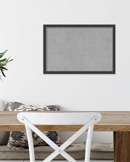 Amanti Art Black Framed Magnetic Board 13x19 Small Vision Board for use with Magnets, 100% Metal Sheet to Display Items as Office Decor or for Home Organization in mudroom, Kitchen or Kids Room