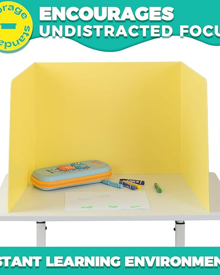 16 Pack Desk Privacy Folders for Students Desk Divider - Designer Pastel Color Privacy Folders for Students - Easy to Clean Strong Plastic Privacy Shield Desk Dividers for Students Classroom Supplies