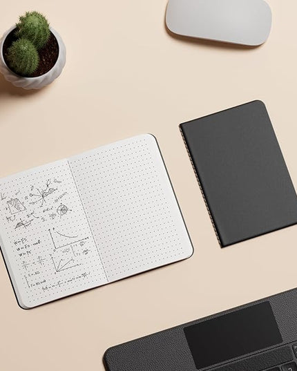 Dot Grid Pocket Notebooks, 20 Pack Mini Notebook Bulk, 3.5x5.5 inch, A6 Size Thick 80GSM Dotted Paper, Black Cover Small Journal for Men, Women, Work, Journaling & Business Notes