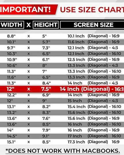 SightPro Magnetic Laptop Privacy Screen 14 Inch 16:10 - Removable Computer Privacy Filter Shield and Protector