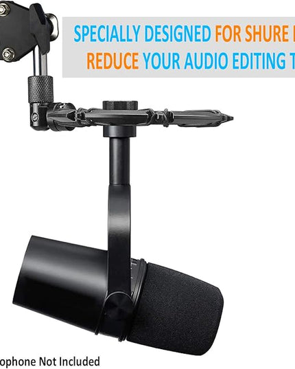 SUNMON Shure MV7 Shock Mount Compatible with Shure MV7 Microphone, MV7 Shock Mount Reduces Vibration Noise Matching Mic Stand Boom Arm by SUNMON
