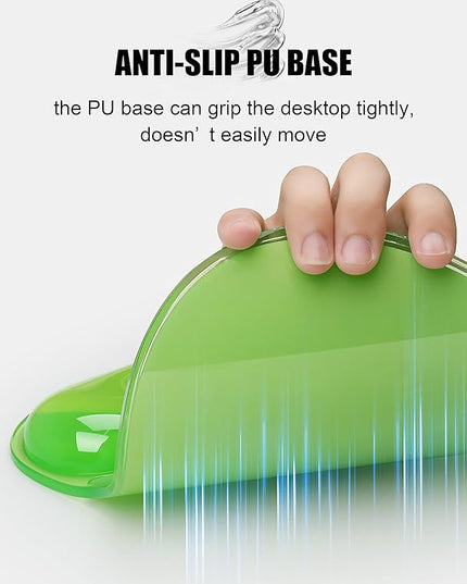 Gel Wrist Rest for Mouse,Ergonomic Mousepad with Clear Cushioned Palm Rest,Gel Mouse Pad with Wrist Support,Small Desk Mat,Office Desk Work Accessories for Women,Carpal Tunnel Relief (B-Clear)