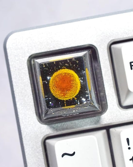 Venus Planet Artisan Keycap R1 SA Profile Custom Solar System Planets Keycaps 1U ESC Handmade Resin Gaming Galaxy Key Cap Cherry MX Switch Compatible Mechanical Keyboard Space Lover Gift