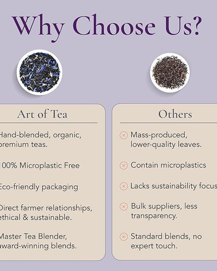 Art of Tea | Organic Earl Grey Crème Tea| 50 Eco Friendly Assorted Tea Bags