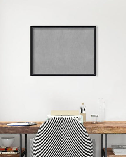Amanti Art Black Framed Magnetic Board 19x25 Medium Vision Board for use with Magnets, 100% Metal Sheet to Display Items as Office Decor or for Home Organization in mudroom, Kitchen or Kids Room