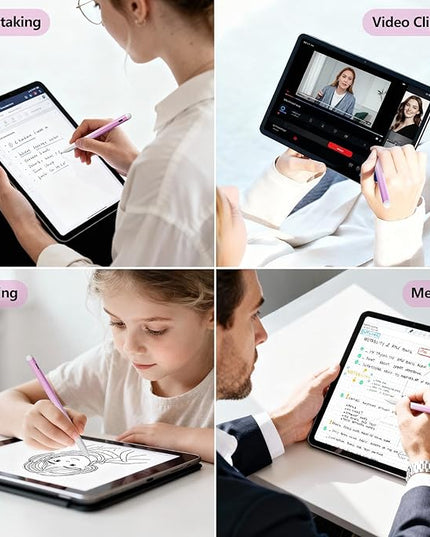 Stylus Pen for iPad 6th-11th Generation-2X Fast Charge Active Pencil Compatible with 2018-2025 Apple iPad Pro 11"/12.9"/M4, iPad Air 3/4/5/M2/M3,iPad mini 5/6 Gen-Gradient White Pink