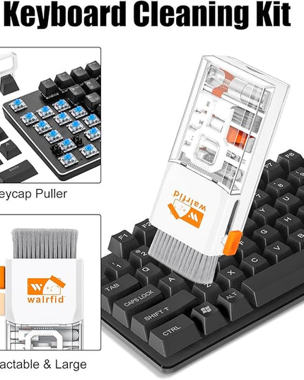 walrfid Laptop Keyboard Cleaner Kit, 15-in-1 Computer Screen Cleaning Brush Tool for iPhone Phone iPad MacBook, Electronic Device Clean Spray for Camera Lens PC TV Tablet, 82ml Screen Cleaner