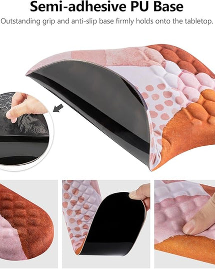 Mouse Pad Wrist Support, Laokiiy 2 in1 Keyboard Wrist Rest+ Ergonomic Mouse Pad, Non-Slip Wrist Rest for Computer Keyboard, Made Easy Typing & Relieve Wrist Pain Boho