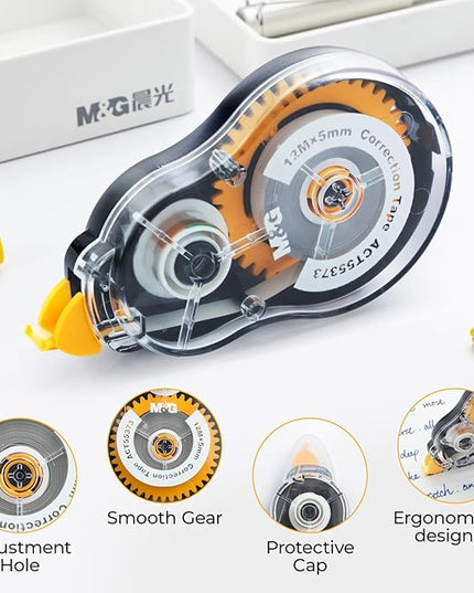 M&G 39.3 Feet Correction Tape, 12 Pack Correction Tape, Easy to Use Applicator for Instant Corrections,Office Products, Total 472FT/144M