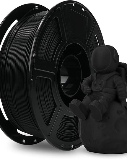 FLASHFORGE PLA Filament 1.75mm +/- 0.02mm, Matte Black 3D Printer Filament 1kg (2.2lbs) Spool, Excellent Printing Performance, Easy to Use for Most FDM 3D Printers