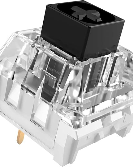 Kailh Box Black Switches for Mechanical Keyboard,3-Pin 60gf Linear/Factory Lubed/Dust&Waterproof Switches(Kailh Box Black,108Pcs)