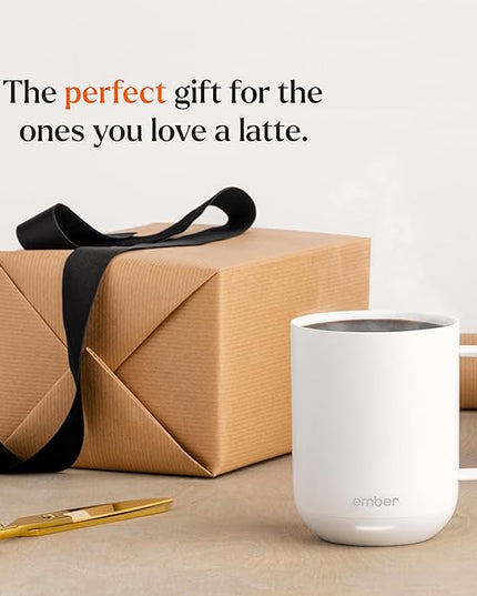 Ember Temperature Control Smart Mug 2, 10 Oz, App-Controlled Heated Coffee Mug with 80 Min Battery Life and Improved Design, White