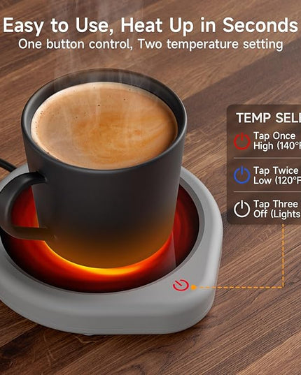 Oracer Coffee Mug Warmer, Cup Warmer for Desk with Auto Shut Off, Electric Beverage Tea Water Milk Warmer with Smart Temperature Settings, Heating Plate Candle Wax Warmer